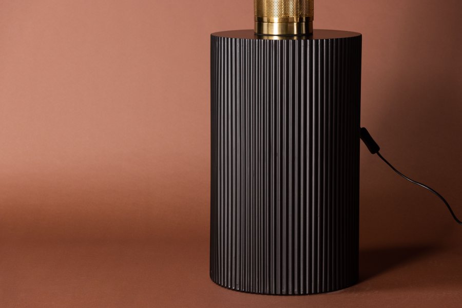 VENTURE DESIGN Lenox sidebord, rund - sort MDF (30,5)