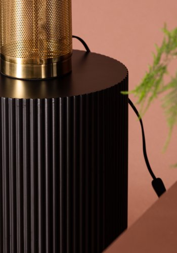 VENTURE DESIGN Lenox sidebord, rund - sort MDF (30,5)