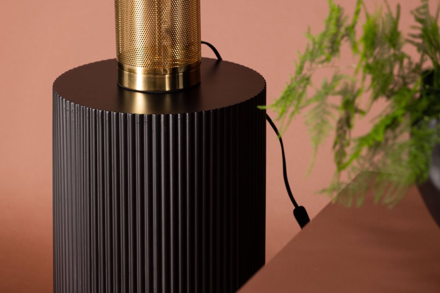 VENTURE DESIGN Lenox sidebord, rund - sort MDF (30,5)