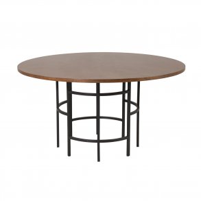 VENTURE DESIGN Copenhagen spisebord - brun MDF og sort metal (140)