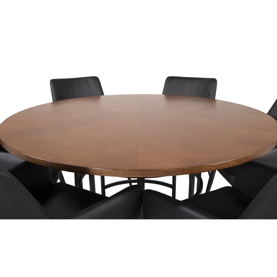 VENTURE DESIGN Copenhagen spisebord - brun MDF og sort metal (140)