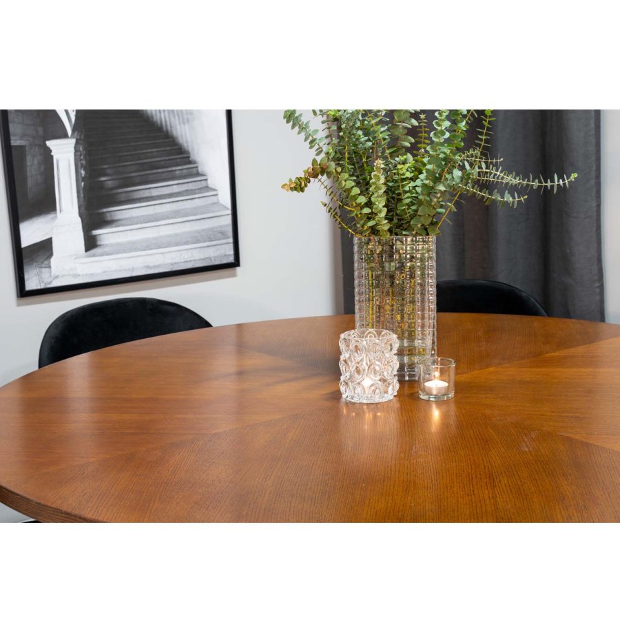 VENTURE DESIGN Copenhagen spisebord - brun MDF og sort metal (140)