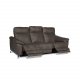 Selesta sofa - grt stof, m. hj ryg og justerbare sder, 3 personer