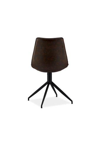 Isabel spisebordsstol m. drej - sort/brun kunstlder, uden armln