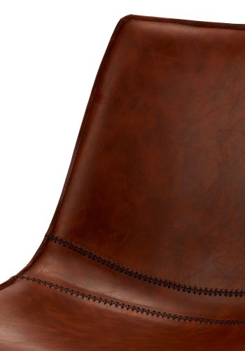 Isabel spisebordsstol m. drej  - sort/brun kunstlder, uden armln