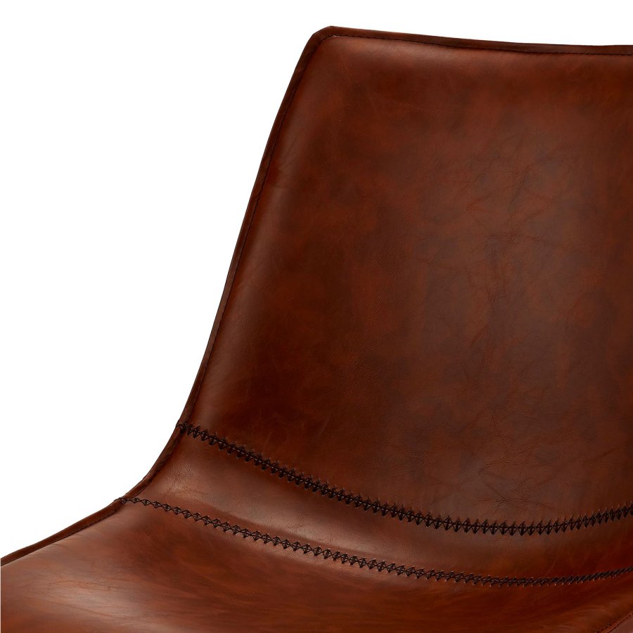 Isabel spisebordsstol m. drej  - sort/brun kunstlder, uden armln