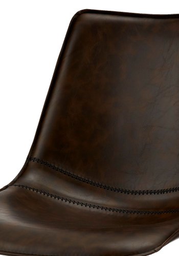 Isabel spisebordsstol m. drej - sort/brun kunstlder, uden armln