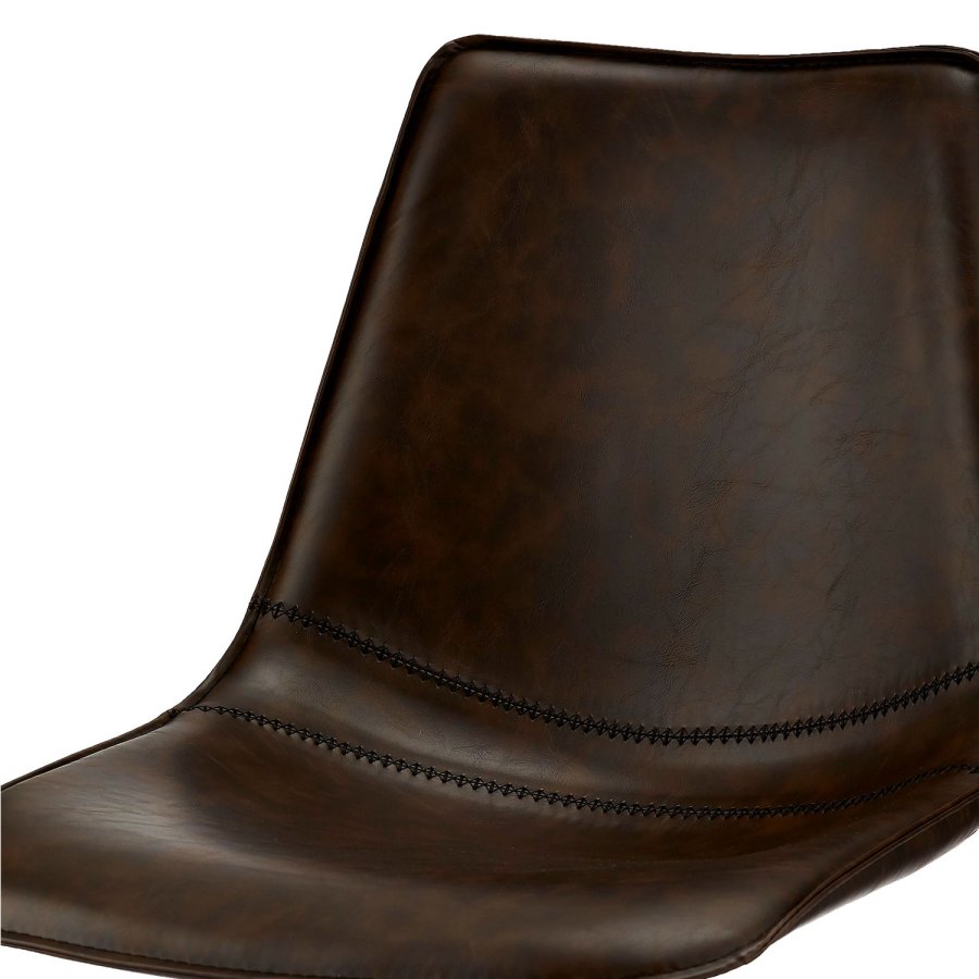 Isabel spisebordsstol m. drej - sort/brun kunstlder, uden armln