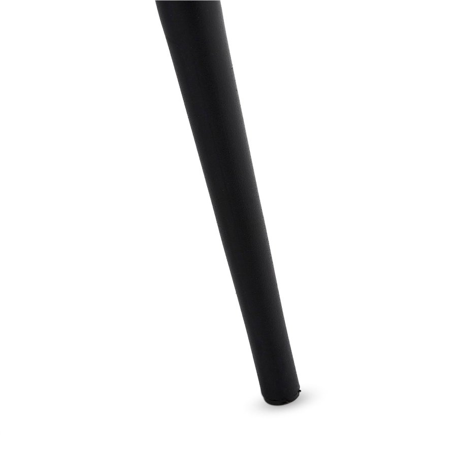 Maria spisebordsstol - sort kunstlder og sorte ben, m. armln