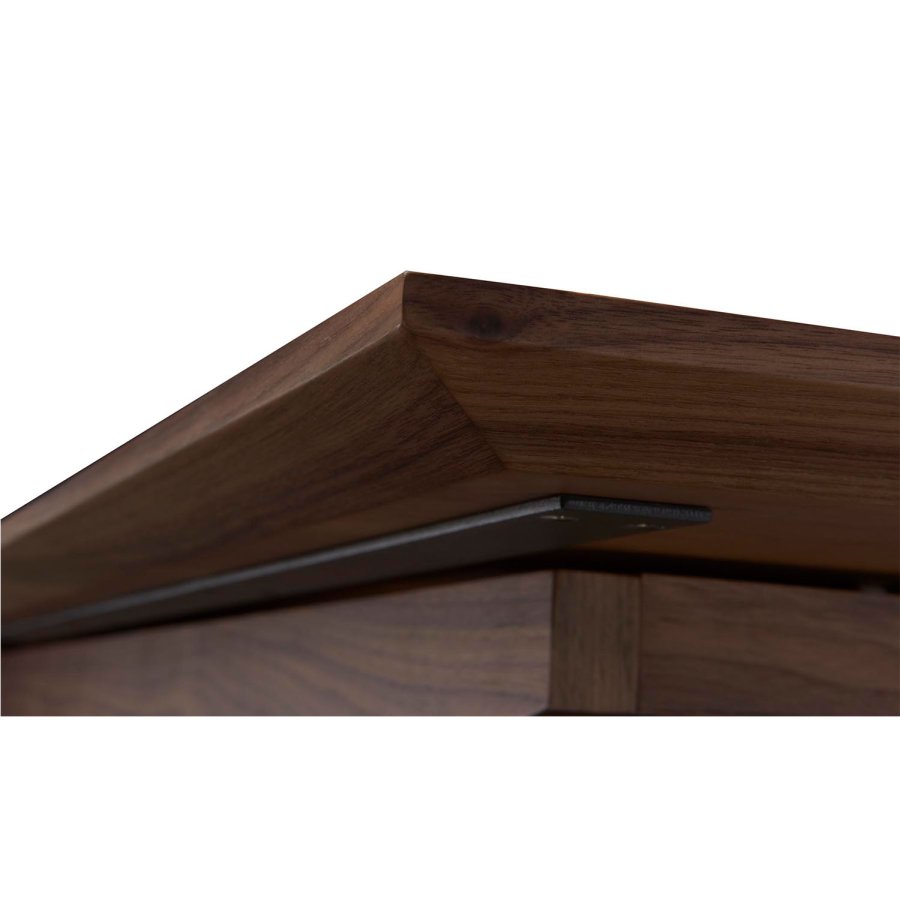 Tokyo spisebord - brun/sort valnddetr/metal, m. butterflybordplade (200(250)x100)