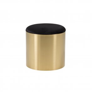 VENTURE DESIGN DESIGN puf - sort velour og messing metal (45)