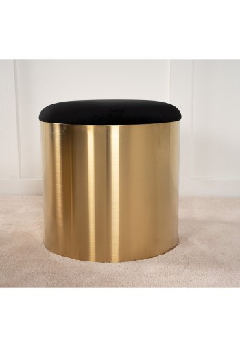 VENTURE DESIGN DESIGN puf - sort velour og messing metal (45)