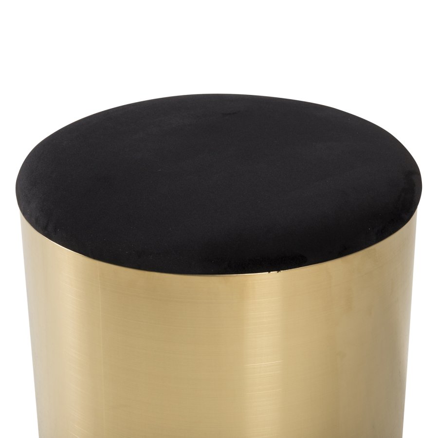 VENTURE DESIGN DESIGN puf - sort velour og messing metal (45)