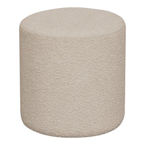HOUSE NORDIC Ejby puf, rund - beige bouclé polyester stof (34)