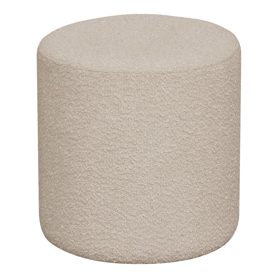 HOUSE NORDIC Ejby puf, rund - beige bouclé polyester stof (34)