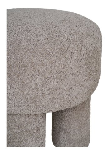 HOUSE NORDIC Perth puf, rund - lysegr polyester (43)