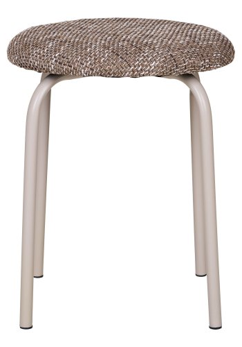 HOUSE NORDIC Asmara taburet, rund - brun mix polyester og metal (43)