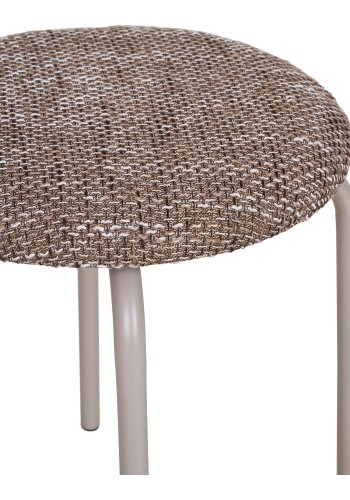 HOUSE NORDIC Asmara taburet, rund - brun mix polyester og metal (43)