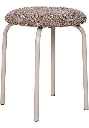 HOUSE NORDIC Asmara taburet, rund - brun mix polyester og metal (43)