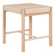 HOUSE NORDIC  Abano Taburet - Taburet med naturflet sde, poppel, natur, 42x42x46,5 cm