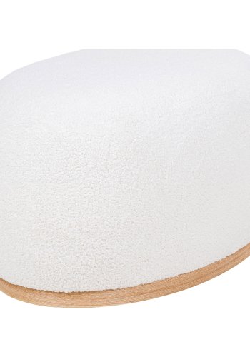 HOUSE NORDIC Puf, bouclé, hvid, 54,5x88,5x36 cm, HN1235