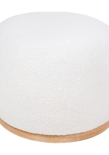 HOUSE NORDIC Puf, bouclé, hvid, 54,5x88,5x36 cm, HN1235