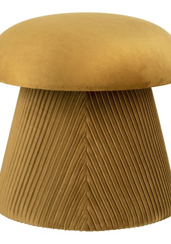 HOUSE NORDIC  Hampton Puf - Puf, velour, okker, 41x39 cm, HN1245