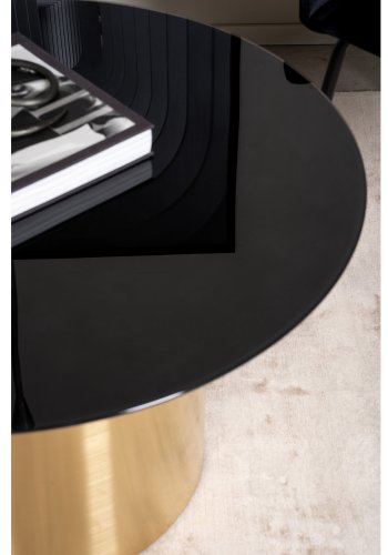 VENTURE DESIGN Ystad sofabord, rund - rget glas og messing metal (75)