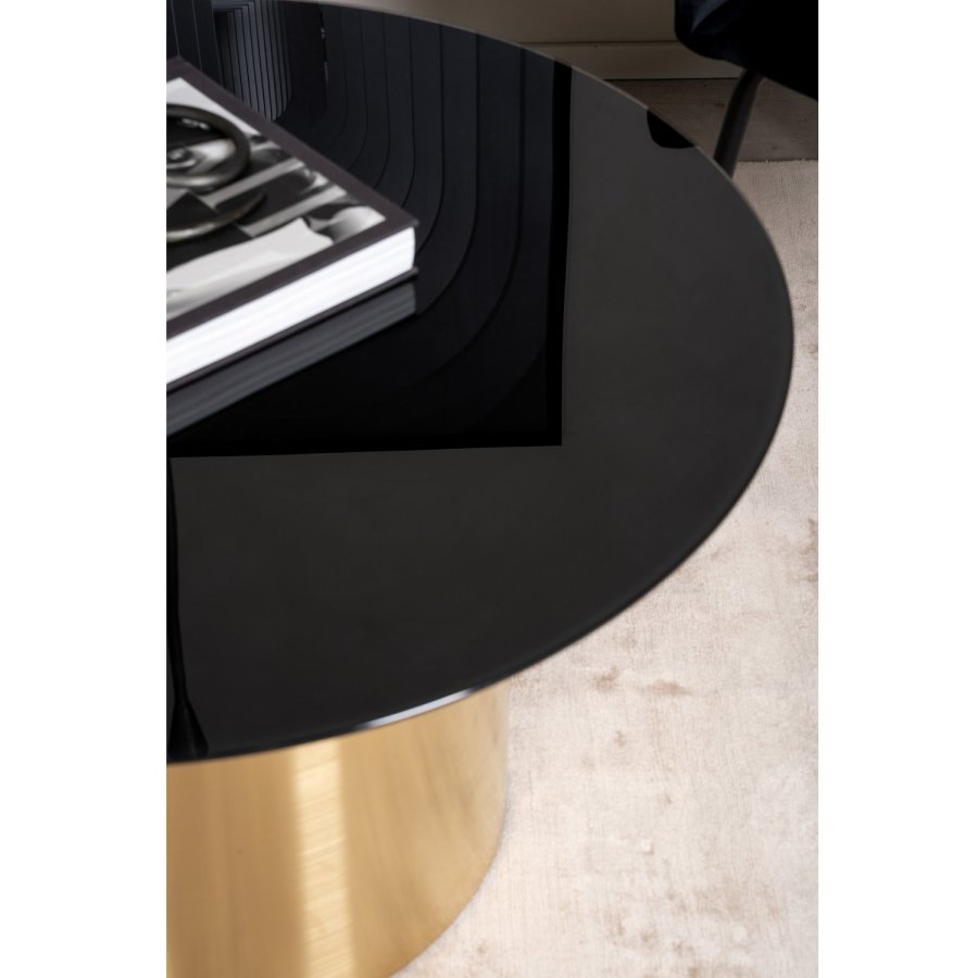 VENTURE DESIGN Ystad sofabord, rund - rget glas og messing metal (75)