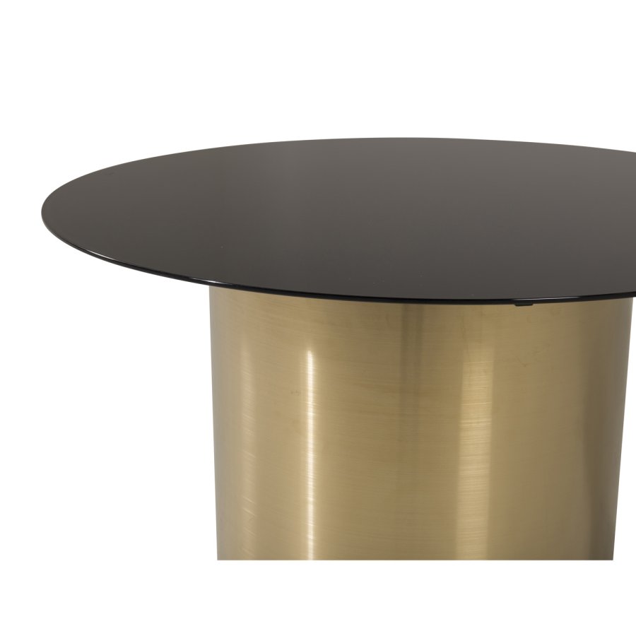 VENTURE DESIGN Ystad sofabord, rund - rget glas og messing metal (75)