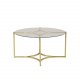 VENTURE DESIGN Kivik sofabord, rund - glas og messing metal (86)