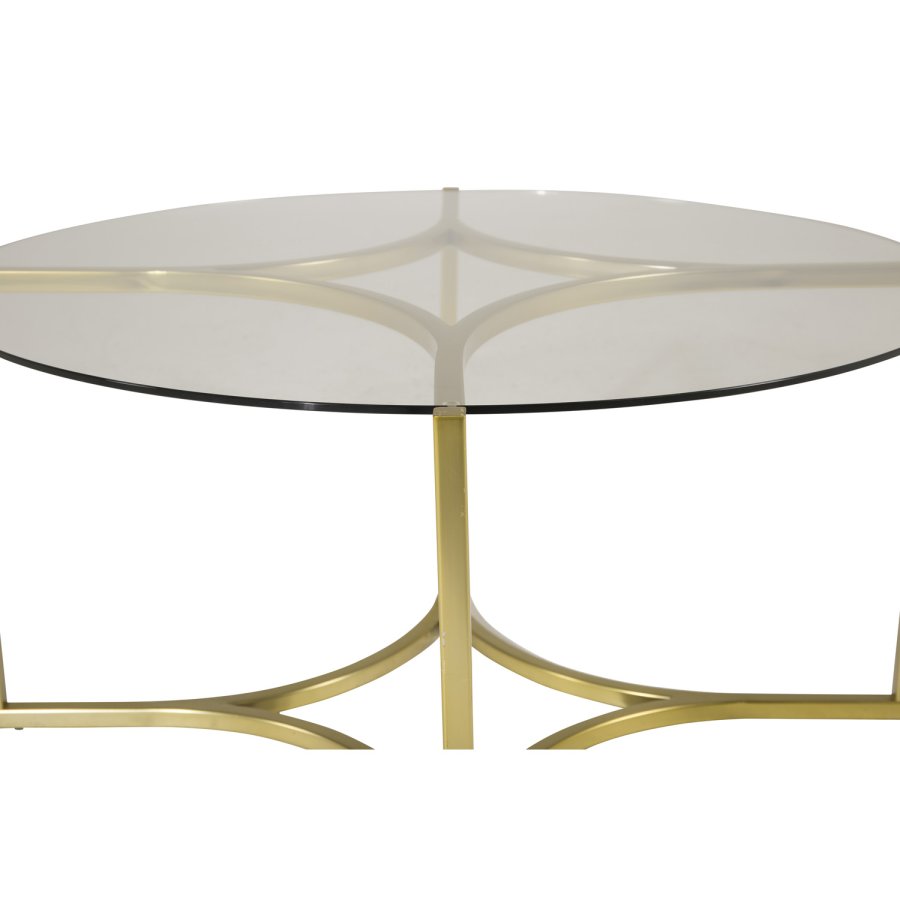 VENTURE DESIGN Kivik sofabord, rund - glas og messing metal (86)