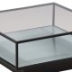 VENTURE DESIGN Maglehem sofabord, m. hylde - klar glas og sort stl (90x90)