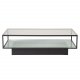 VENTURE DESIGN Maglehem sofabord, m. hylde - klar glas og sort metal (120x60)