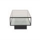 VENTURE DESIGN Maglehem sofabord, m. hylde - klar glas og sort metal (120x60)