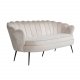 VENTURE DESIGN Calais 3 personers sofa - beige velour og sort metal