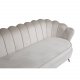 VENTURE DESIGN Calais 3 personers sofa - beige velour og sort metal