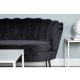 VENTURE DESIGN Calais 3 personers sofa - sort velour og sort metal