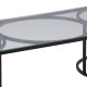 VENTURE DESIGN Skanör sofabord, rektangulr - klar glas og sort stl (140x70)