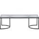 VENTURE DESIGN Skanör sofabord, rektangulr - klar glas og sort stl (140x70)