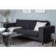 VENTURE DESIGN Bolero 3 pers. sofa - sort polyester og sort metal