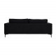 VENTURE DESIGN Bolero 3 pers. sofa - sort polyester og sort metal