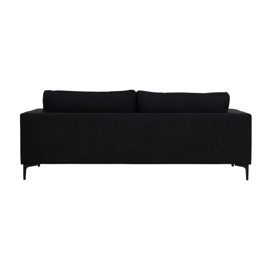 VENTURE DESIGN Bolero 3 pers. sofa - sort polyester og sort metal
