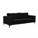 VENTURE DESIGN Bolero 3 pers. sofa - sort polyester og sort metal