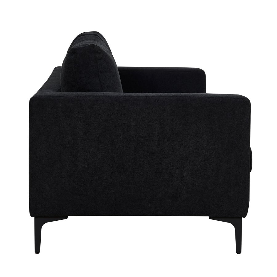 VENTURE DESIGN Bolero 3 pers. sofa - sort polyester og sort metal