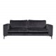 VENTURE DESIGN Bolero 3 pers. sofa - mrkegr velour og sort metal
