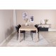 VENTURE DESIGN Slider spisebord, m. 2 tillgsplader - hvidvasket egetrsfiner og egetr (170x95)
