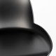 ZUIVER Albert Kuip barstol, m. rygln og fodsttte - sort polypropylen og sort asketr (65cm)