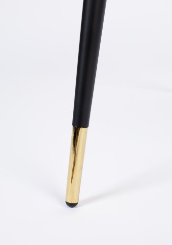 WHITE LABEL LIVING Lionel couterstol, m. rygln og fodsttte - beige stof og stl