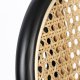 ZUIVER Spike barstol, m. rygln og fodsttte - natur rattan, gr polyester og sort stl (64,5cm)